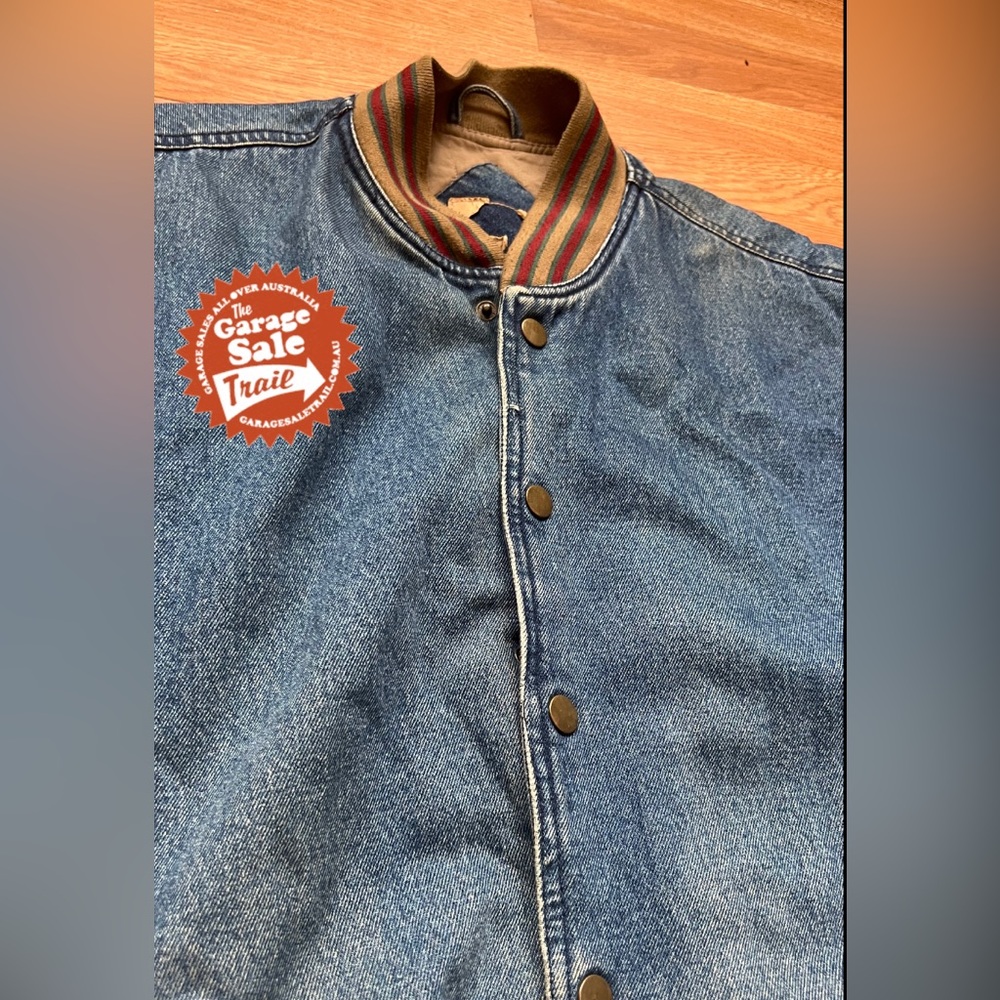 West Blue Oversized Denim Varsity